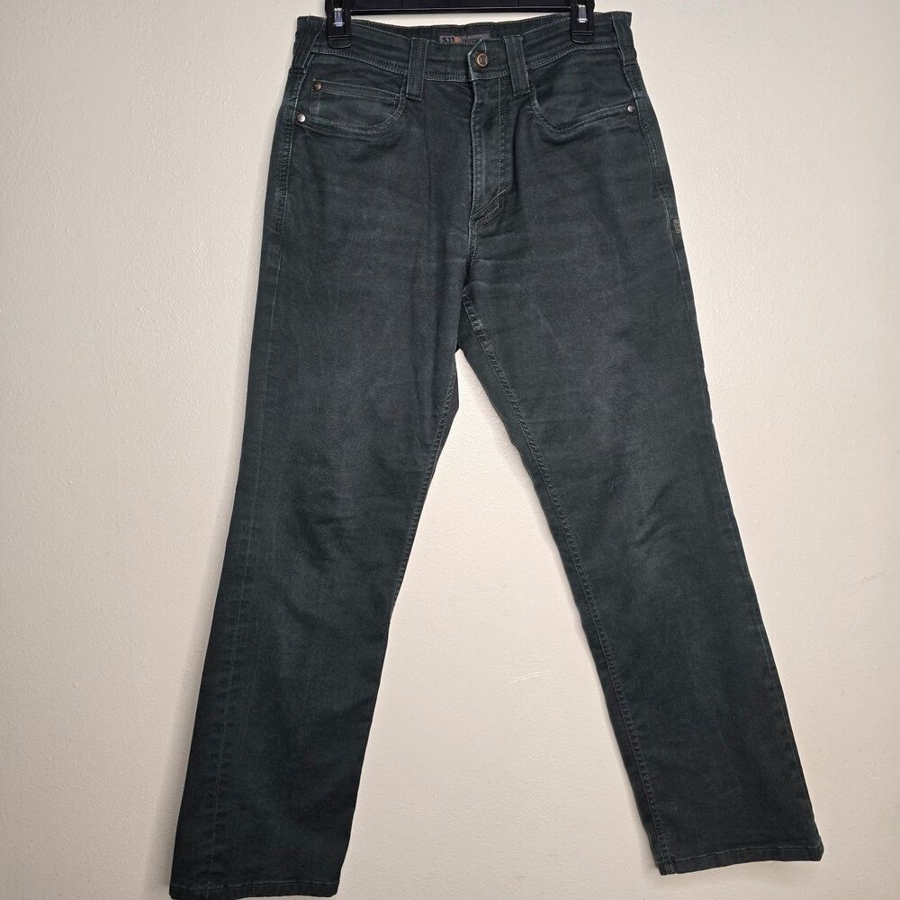 5.11 Tactical Men's 30×32 Dark Green Denim Jeans Straight Leg